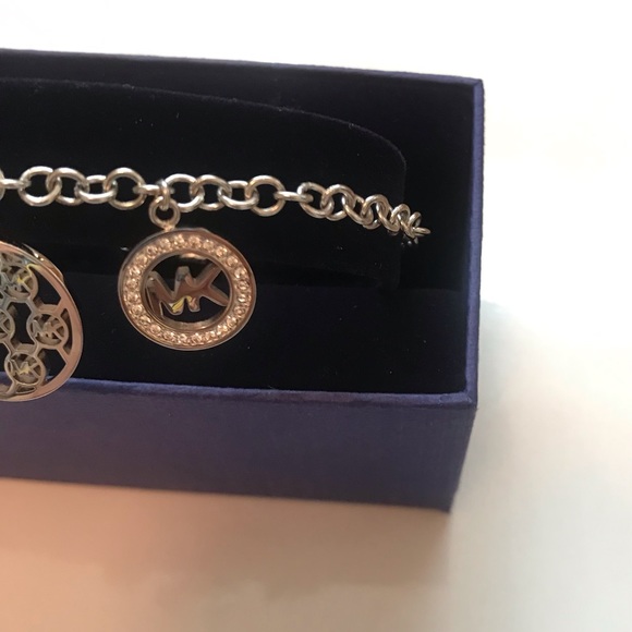 Michael Kors cubic zirconia adjustable charms bracelet - Picture 3 of 6